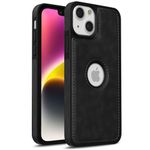 Pikkme Back Cover | Flexible Pu Leather | Full Camera Protection | Raised Edges | Super Soft-Touch | Bumper Case for iPhone 14 (Black)