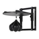 24" Speed Bag Platform Kit,Heavy Duty Wooden Speedbag Wall Mount with 360° Pro Swivel, Adjustable Height Boxing Training Equipment w/Speed Bag & Air Pumpfor Home Gym