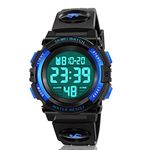 Mico Boys Digital Watch for Teen Boys, Girl Watch Toys for 6-13 Year Old Boy Girls Gift for Teen Boys Age 9-15 Present Waterproof Led Watches (A-Blue)