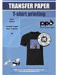 PPD Inkjet PREMIUM Iron-On Dark T Shirt Transfers Paper LTR 8.5x11 inches pack of 10 Sheets (PPD004-10)