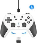 abxylute C5P Wireless Gaming Controller for PC/Switch/iOS/Android/PS3/PS4/Steam/MAC, 2.4 GHz Hall Effect Stick & Trigger - Remappable Back Buttons - Rubberized Grips Console Layout Gamepad Vibration