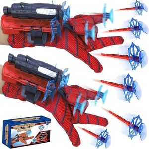 Aofentop 2 Packs of Spider Launcher Wrist Toys Set Boys Toys Age 5+ Super Hero Toys Spider Role-Play Toy Spider Web-Shooters 5+ Year Old Boy Gifts