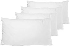 Royal Comfort Pillow Signature Hotel 100% Cotton Cover 1100GSM Microfibre Fill Extra Large 50 x 90cm (4 Pack, White)