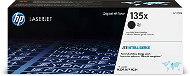 HP 135X W1350X, Negro, Cartucho Tóner de Alta Capacidad Original, de 2.400 páginas, para impresoras HP LaserJet M209dwe, MFP M234sdwe, MFP M234sdne, MFP M234sdn, MFP M234dwe, MFP M234dw, MFP M234sdw