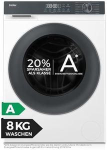 Haier Frontlader Waschmaschine 8kg I G3 Serie I A -20%, 1.400 U/Min., leiser Inverter-Motor, Automatik- und Expressprogramm, Aquastop-Schlauch, Hygiene-Technologien I HW80-BP1427637T