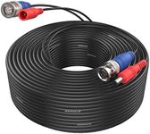 ANNKE 100 Feet (30m) UL Certified Surveillance Camera Cable, Fire-Rated 2-in-1 Video Power Cable for Home Security Camera System, Free BNC RCA Connector and 100pcs Cable Clips, (Black)