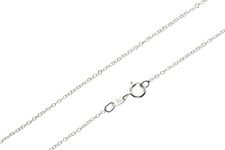 SilverAmber Jewellery UK - 925 Sterling Silver 20" Inch Delicate Italian Cable Trace - 1.15 mm Thin Chain Necklace - GCH00820