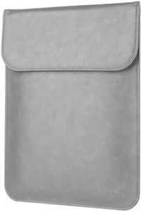 Allinside 11-12" Laptop Sleeve Compatible with MacBook Air 11 / MacBook 12, PU Leather Laptop Case, Gray