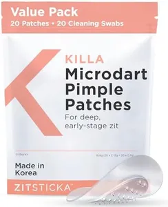 ZitSticka Killa Acne Patches for Face - World's Most Potent Pimple Patch with Fast-Acting Microdarts - Starts Working within 2 Hours for Deep, Early-Stage Zits & Blemish