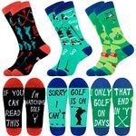 Moyel Mens Socks Funny Novelty Fun Funky Dress Socks For Men Christmas Golf Socks Cool Golf Gifts For Men Dad Grandpa Golf Lovers