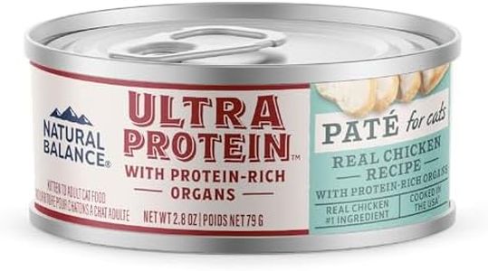 Natural Balance Ultra Protein Wet Cat Food Pate, Real Chicken Recipe with Protein-Rich Organs for Cats, Pate Cat Food with High Protein - 2.8 oz. (Pack of 24)