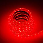 Red Lights, Red Rope Lights 12V Waterproof DIY Red Lamp Therapy Underwater Boat Light Waterproof IP68 Outdoor LED Strip 16.4ft 5M 5050 SMD 300 LED Tube LED Flexible(Red)