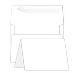 Blank Note Cards and Envelopes, Goefun 100 Pack 5 x 7 Folded Cardstock and A7 Envelopes Self Seal for Invitations, Wedding, DIY Greeting Cards, Birthday Cards & All Occasion