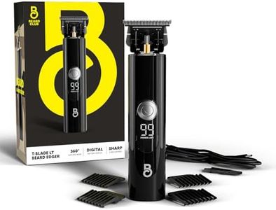 The Beard Club Professional T-Blade Beard Trimmer for Men LT - Barber Electric Shaver, Mustache & Hair Clippers for Men Zero Gapped Cordless Buzzer Hair Trimmer & T Outliner Edger Line Up Grooming Kit