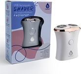 Pursonic USB Rechargeable Ladies Shaver, Removes Hair Instantly & Pain Free, Perfect Design is Great for Legs, Bikini, Arms and Ankles! (White)