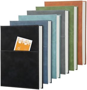 COMIX 6 Pack Lined Journal Notebooks - 240 Pages 5.6" x 8.3" Journaling Notebooks for Women & Men, Fits for Work, Diary, Travel, School, Business, Church, Hardcover, A5, College Ruled