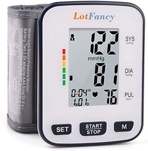 Wrist Blood Pressure Monitor, Digital BP Cuff, Automatic BP Machine, (5.3”-8.5”), 120 Memory, for Irregular Heartbeat Detection, Home BP Gauge with Large LCD Display, Protective Case