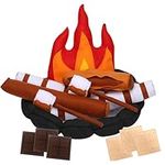 Pretend Fire Campfire Toy Set for Kids | 15-Piece Faux Fire and Soft Log Kit | Safe and Durable Pretend Campfire for Imaginative Play | Felt Camping Set for Sensory Exploration | Perfect for Home