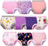 BIG ELEPHANT Baby Girls Training Underwear, Toddler Cotton Potty Training Pants Soft Absorbent, 9-10Y