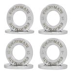EVERYMATE Chrome Fractional Weight Plates Set of 8 Micro Weight Plate Pair of 0.25LB 0.5LB 0.75LB 1 LB for Olympic Barbells for Strength Training Micro Plates Weight Plate