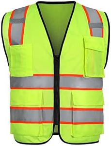 sesafety Safety Vest with 9 Pockets, High Visibility Reflective Vest