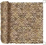 FullLit Camo Netting Camouflage Netting with Mesh Backing, Hunting Blind Nets, Sunshade Canopy, Army Tarp Fence Net for Party Decoration, Photograph and Car Cover 6.5ft×10ft,10ft×10ft, 20ft×20ft