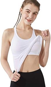 sphinx cat Yoga Racerback Tank Top for Women with Built in Bra,Women's Padded Sports Bra Fitness Workout Running Shirts (White, M)