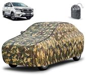 CARZEX Waterproof Car Body Cover Compatible with Toyota Innova Crysta 2023 with Mirror Pocket, Triple Stitched (Military Jungle Print, Camouflage Design) (No Antenna Pocket)