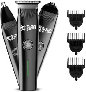 Beardo Ape-X Prime 3-in-1 Multipurpose Trimmer for Men | Grooming Kit : Beard Trimmer, Precision Trimmer, Ear & Nose Trimmer | Stainless Steel self-sharpening blades | Type C charging
