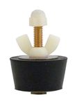 Rubber Plug with Valve for 1-1/2 Inch Pipe and 1-3/4 Inch Fitting, with Blow Thru Valve