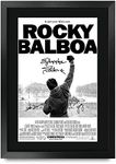 HWC Trading FR A3 Rocky 6 Balboa Sylvester Stallone Gifts Printed Poster Signed Autograph Picture for Movie Memorabilia Fans - A3 Framed