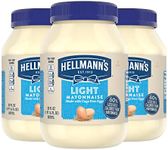 Hellmann's Light Mayonnaise Light Mayo 3 Count For a Creamy Condiment for Sandwiches and Simple Meals 60% Less Fat and Calories than Regular Mayonnaise 30 oz