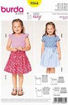 BURDA SEWING PATTERN KIDS SUPER EASY TOP SKIRT SIZE 2 - 7 9364