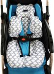 vocheer Head and Body Support Pillow with Neck Support for Baby Car Seat and Strollers, Cloud