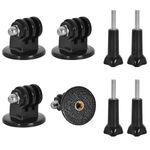 Tripod Mount Adapter Set for GoPro, 4pcs Tripod Mount Adapter + 4pcs Long Straight Screw, Lightweight and Portable Photography Tripod Mount Adapter compatible with Gopro Hero 10 9 8 7 6 5, Cameras