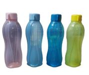 Tupperware Aquasafe Round Water Bottles 1000 ml Pack of 4 (Multicolor)