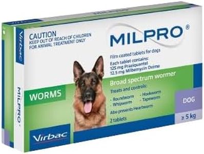Milpro Allwormer for Dogs Over 5 Kg 2 Tablets