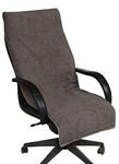 ROMAN HOME 100% Solid Large Luxury ALL CAR SEATS and ALL OFFICE CHAIR TOWEL with Tie Knot & elistick - (Pack of 1) (ch gary, Cotton)