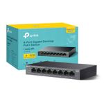 TP-Link PoE Switch 8 Port Gigabit Ethernet Switch with 8 x PoE+ Port @ 62W - Network Switch, Ethernet Splitter, Desktop/Wall Mount (LS108GP)