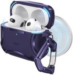 ESR for AirPods 4th Generation Case (HaloLock), Compatible with AirPods Case 4th Generation (2024), Compatible with MagSafe, Powerful Drop Protection, Magnetic Lid, Cyber Series, Purple