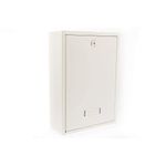 Burg-Wachter MB11 Forth Rear Access Gate & Wall Mounted Galvanised Steel Lockable Weatherproof Post Box - White - 25x35x10cm