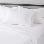 AmazonBasics Light-Weight Microfiber Sheet Set - Twin XL, Bright White