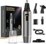 AREYZIN Nose Hair Trimmer for Men Rechargeable 3-in-1 Versatile Nose Trimmer Professional Painless Hair Trimmer for Ear Beard Facial Pubic Trimmer for Men, Wet or Dry Use,Dual Edge Blades