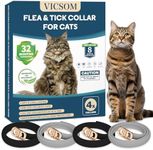 VICSOM 4 Pack Flea and Tick Collar