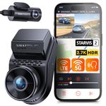 Vantrue S1 Pro 2.7K Front and Rear 5G WiFi Dual Dash Cam, STARVIS 2 HDR Night Vision, 1440P 60FPS Hidden Dash Camera for Cars, Built-in GPS, Voice Control, 24 Hours Parking Mode, Support 512GB Max