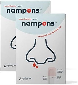 Nampons for Nosebleeds - 12 Nasal Plugs with Clotting Agent to Stop Nosebleeds Fast. Trusted by Doctors, Nurses and First Responders. Safe and Effective for Children, Adults, and Seniors