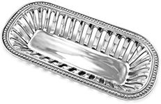 Wilton Armetale Flutes and Pearls Bread Serving Basket, 38cm -by-18cm