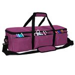 Luxja Carrying Case Compatible with Cricut Explore Air and Maker, Foldable Bag Compatible with Cricut Explore Air and Supplies (Bag Only), Burgundy