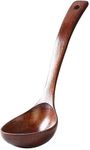 BISONBERG Handmade Wooden Non-Stick Serving Spoons for Cooking Dosa/Roti/Chapati Kitchen Tools Utensil, 1 Piece