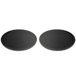 VOLCANOES CLUB Lazy Susan Turntable Organizer - 12 Inch Heavy Duty Rotating Swivel Stand with Steel Ball Bearings for Spice Cabinets, Monitor, TV, Painting, Display, Potted Plants (2 Pack/Black)